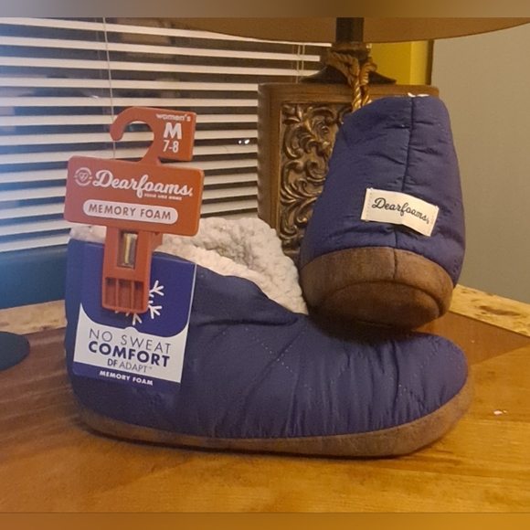🤸Dearfoams Women's Heritage Warm Up Bootie Slipper - Picture 2 of 8